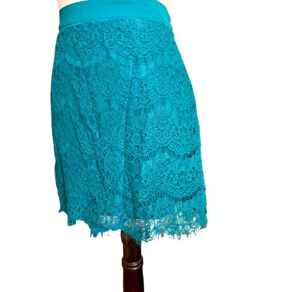 L Teal Lace Skirt
